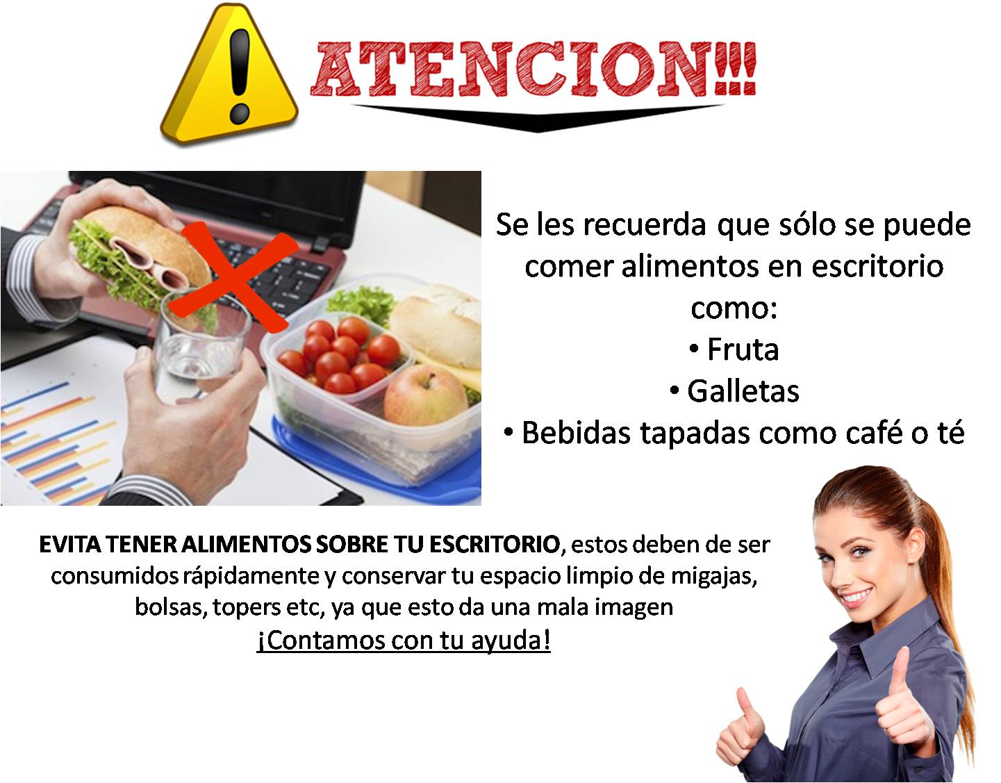 Alimentos en Escritorio