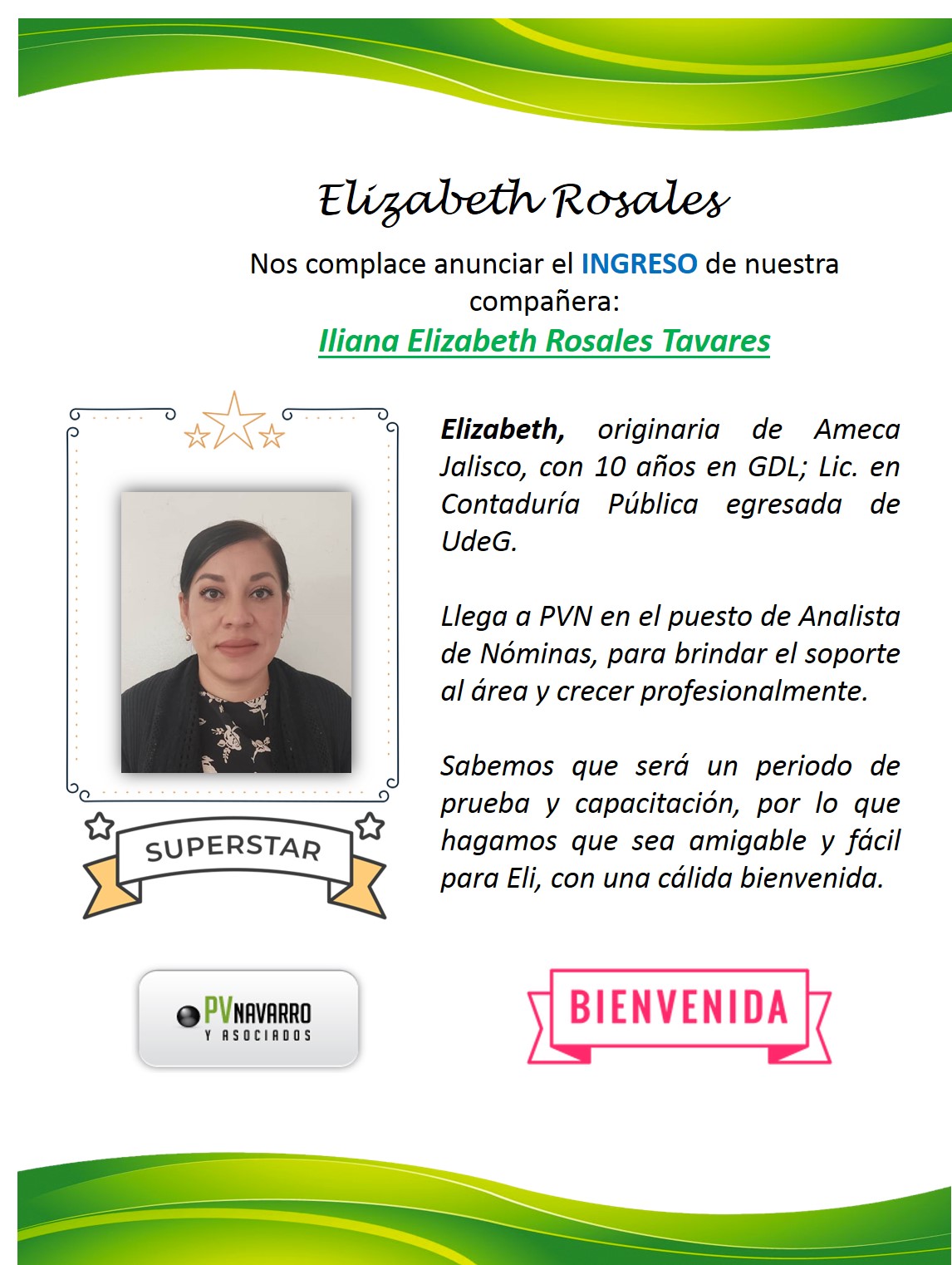 Bienvenida Eli