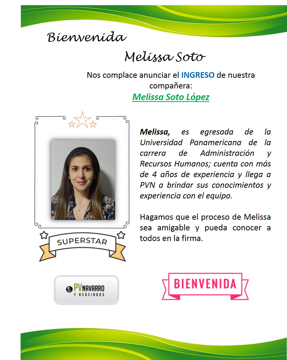Bienvenida Melissa