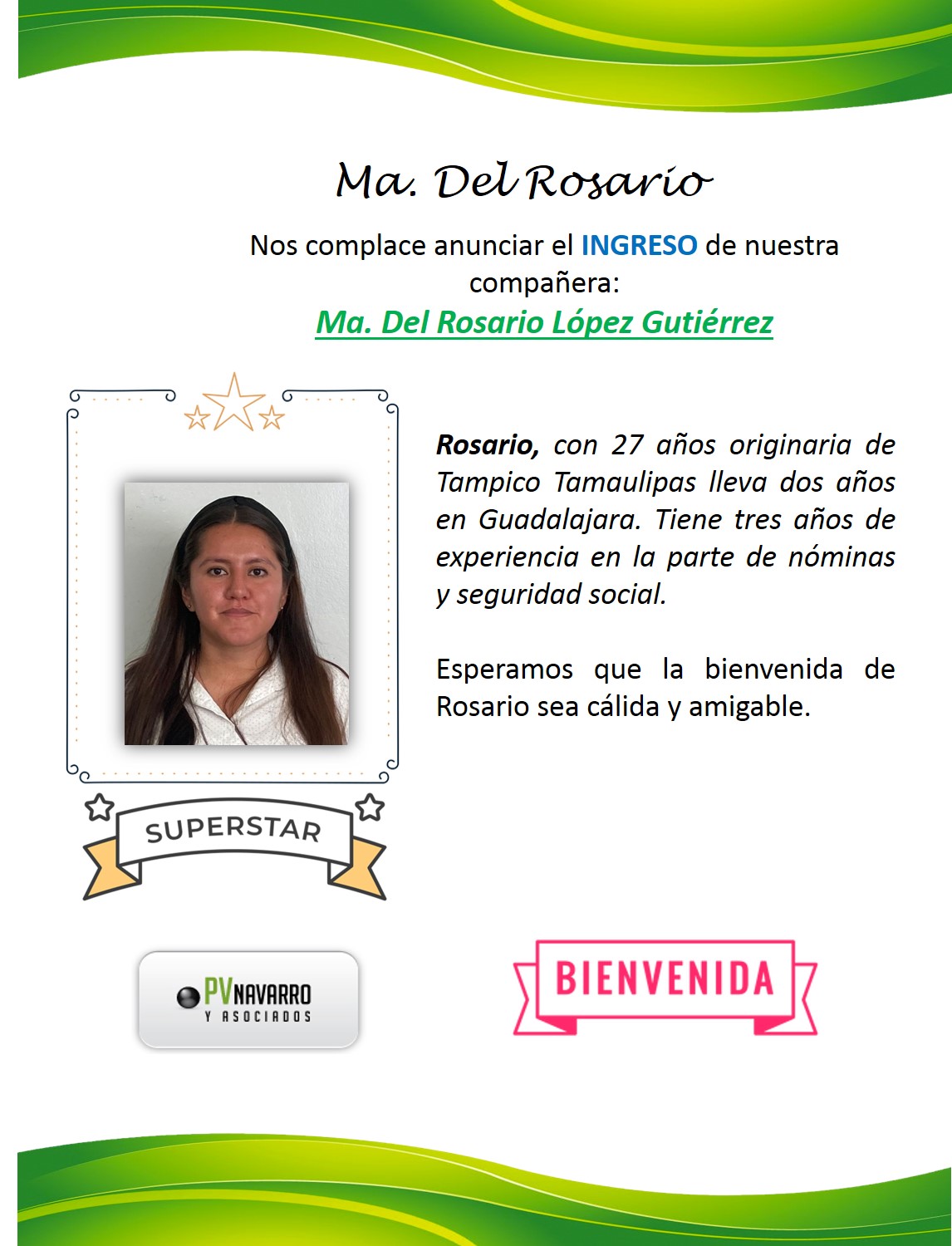 Bienvenida Rosario