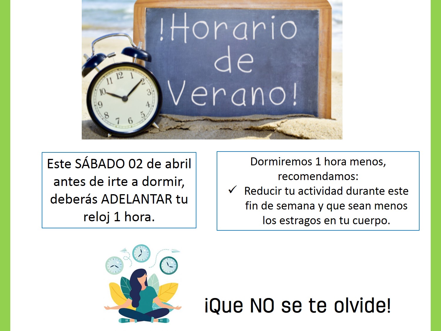 Inicia horario verano